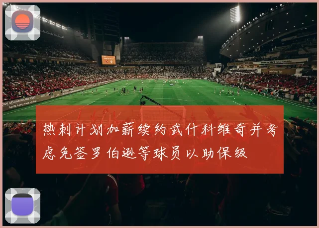 热刺计划加薪续约武什科维奇并考虑免签罗伯逊等球员以助保级